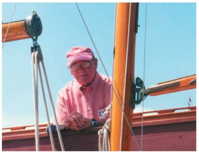 Bill Shaw aboard Trina.