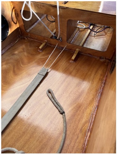 The Final Sheet Block and the Forward End of the Hiking Strap