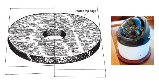 wooden compass base
