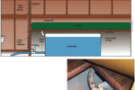 Phillip’s water tank is located under the V-berth, at right. This location makes it hard to access a level or gauge mounted on or near the tank. The concept behind his solution is shown in the diagram above.