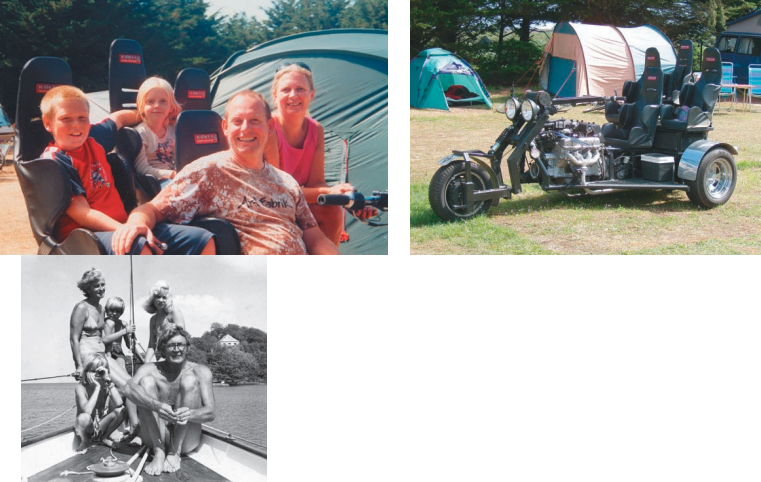 These days Robin Evans, a London police officer, is a land cruiser, exploring Europe on a V8-powered trike with her husband, Andy, and their two children, at top. Robin believes her cross-cultural experiences as a child gave her the cultural understanding she needs as a police officer. Seven-year-old Robin, in front, above, with her family as they are crossing the Atlantic.