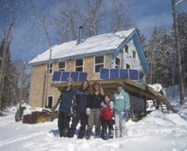 Anchor swallowed in Maine? Don’t count on it as a permanent state of affairs. Dave and Jaja Martin are giving their kids time to attend public school and room to run around, but the wanderlust lingers. Lined up for a self-portrait, they are: Chris, Dave, Jaja, Teiga, and Holly.