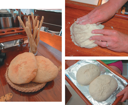 Follow these tips for making bread somewhat less dusty (measure ahead) and somewhat faster to bake (omit the bread pan), and the resulting loaves will be welcome additions on any cruise.