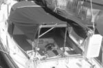 Don converted his comfortable cockpit into a three-season porch with the addition of a Bimini of sorts with side flaps. This cover zips to his dodger, offering protection from too much sun or rain. This isn’t meant for use when sailing, but he says it can come in handy when motoring in the rain.