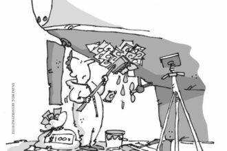 The most effective way to repair a ragged hole in the hull, is to stuff a great many $100 bills in the hole.