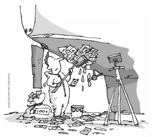 The most effective way to repair a ragged hole in the hull, is to stuff a great many $100 bills in the hole.