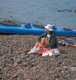 Picture of someone sitting on a beach