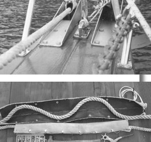 Got a friend in fire prevention? If so, your anchor-rode chafe worries are at an end. A typical used fire hose from city firefighters can create the best of anchor-rode chafe prevention. A smaller hose of the type used by wildland firefighters works very well for docklines.