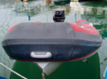 A good chaps design option may include an additional panel that extends below the rubrail at the bow to incorporate the area around the lift handle.