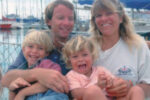 Rich experiences needn’t cost a bundle, as Dave and Jaja Martin discovered when they continued cruising as a family once Chris and Holly came along, above.