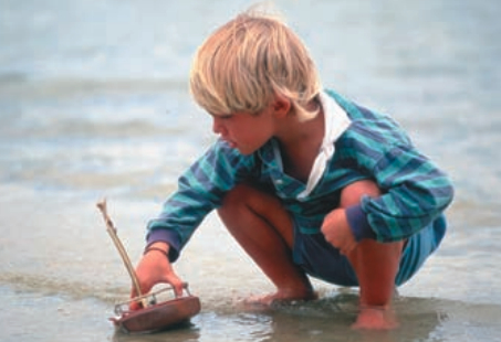 Dave made many of the children’s toys. Chris, a boat kid from the get-go, would naturally have an interest in boat toys, below.