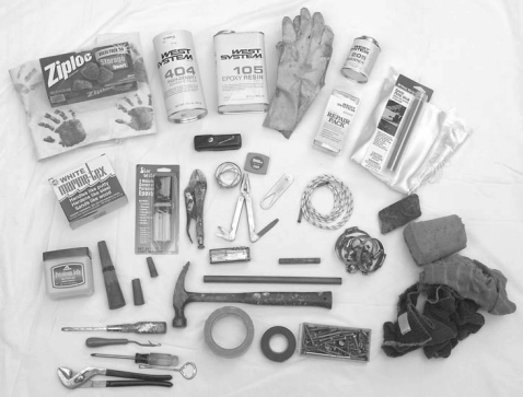 Bill Sandifer’s collection of emergency spares. Know what you’ve got and where it’s stashed.