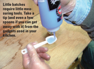 Little batches require little measuring tools. Take a tip (and even a few spoons if you can get away with it) from the gadgets used in your kitchen.