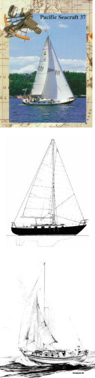 The Pacific Seacraft 37 was the first boat the company built that was designed by Bill Crealock, though Mike and Henry didn’t commission this particular design. Between 1978 and 1979 a small company called Cruising Consultants, in Newport Beach, California, built 16 of them, some for owner completion, before selling the molds to Pacific Seacraft.