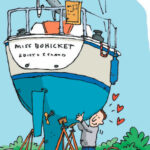 Illustration of a work in progress boat