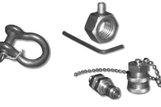 An Allen set screw, above, keeps a nut where it belongs, while a twisted wire secures a shackle, at left. A drain plug attached with a chain, at right, may not keep the plug in, but it does prevent it from being lost overboard or in the bilge.