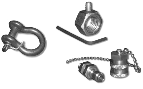 An Allen set screw, above, keeps a nut where it belongs, while a twisted wire secures a shackle, at left. A drain plug attached with a chain, at right, may not keep the plug in, but it does prevent it from being lost overboard or in the bilge.