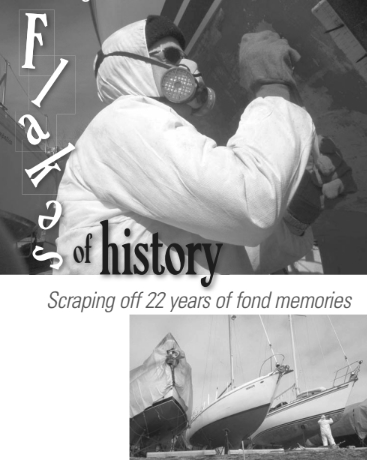 Pictures of refinishing a boat hull