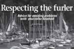 Six furlers (four are shown here) unfurled in Sewell’s Marina when a big storm struck the coast of British Columbia recently.