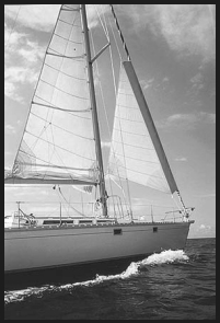 ATN’s Gale Sail is a storm jib attached to a sleeve, which is secured over the furled jib.