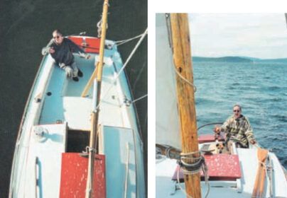 Pictures of someone on a boat
