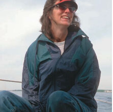 Picture of a woman on a boat