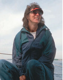 Picture of a woman on a boat