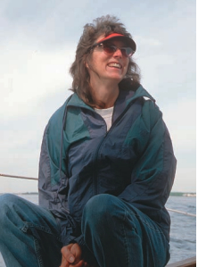 Picture of a woman on a boat