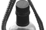 A hackamore knot on a jug. Join the ends to make a handle for lowering the bottle into the cooling depths.