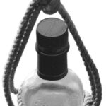 A hackamore knot on a jug. Join the ends to make a handle for lowering the bottle into the cooling depths.
