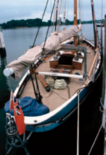 This 100-year-old Morecambe Bay prawner, designed and built as an inshore fishing boat, was rebuilt and refurbished as a cruising boat in the late 1990s. Such conversions were common in the late 19th and early 20th centuries.