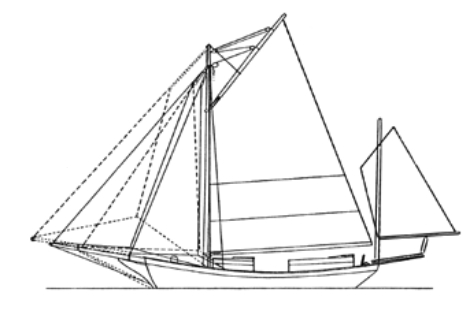 Under Joshua Slocum’s command, Spray turned in some very impressive daily runs, thanks to her generous sailplan. Slocum added the mizzen and re-rigged the boat as a yawl in the middle of his cruise. This improved Spray’s maneuverability under sail and made the sailplan easier to handle.