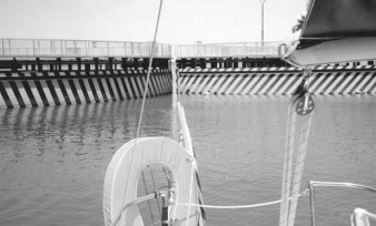 Once you are moored, the lock gates close behind you. . .