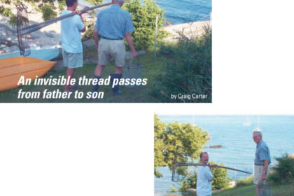 Pictures of two people going clamming