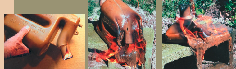 Picture of a muffler burning
