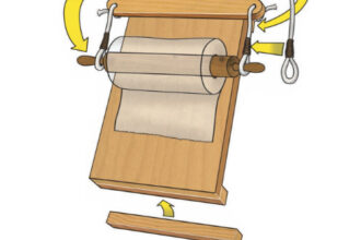 Diagram and picture of the paper towel dispenser setup