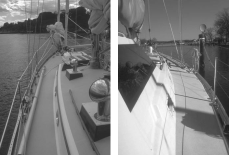 Silk’s sidedeck, at right. Hawk’s sidedeck, far right.