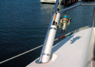 The rod holder, installed and empty.