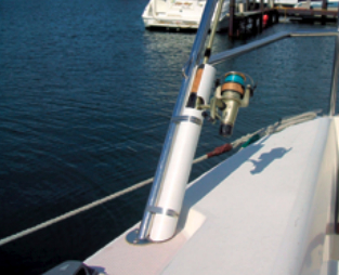 The rod holder, installed and empty.