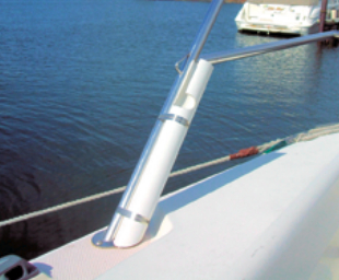 The rod holder, installed and empty.