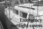 Picture of a boat with portlight covers