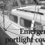 Picture of a boat with portlight covers