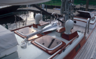Anchors like the Fortress and Danforth stow well in chocks on the coachroof or pulpit.