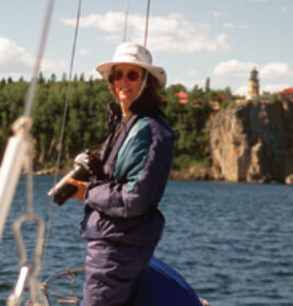 Picture of a sailor with a camera