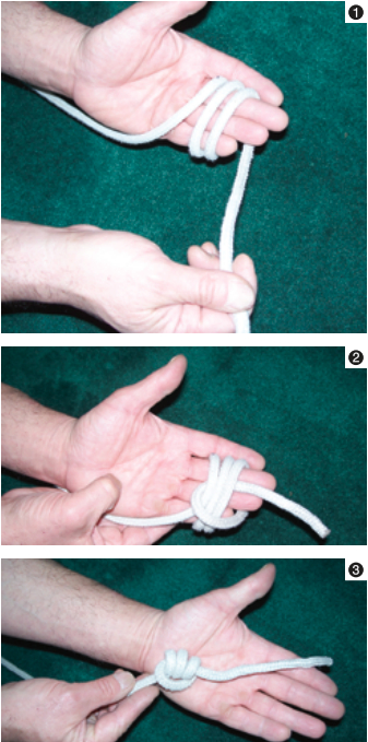 Steps to tying a stopper knot