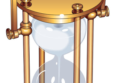 Although various-sized sandglasses could tell time in half-hour, one-hour, and four-hour increments, the half-hour glass was the most common aboard ships.