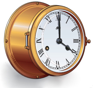 These days, few cruisers set watches based on the British Navy’s six-watch schedule. Nonetheless, there’s something comforting in having a traditional ship’s clock aboard which quietly chimes the four-hour watch bells.