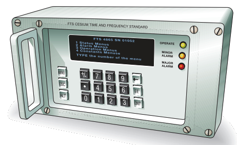 Atomic clocks, such as this one, have been used by many time-sensitive businesses (such as television stations) to coordinate the split-second timing of broadcasts and other events.