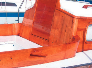 With the work done, Chris has a boat to gloat about.