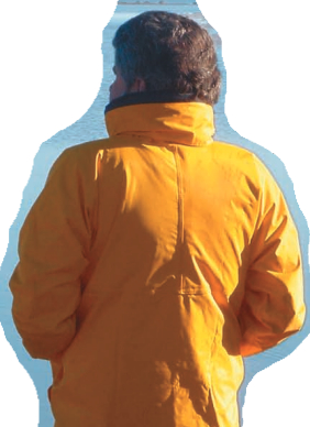 A man staring at the sea